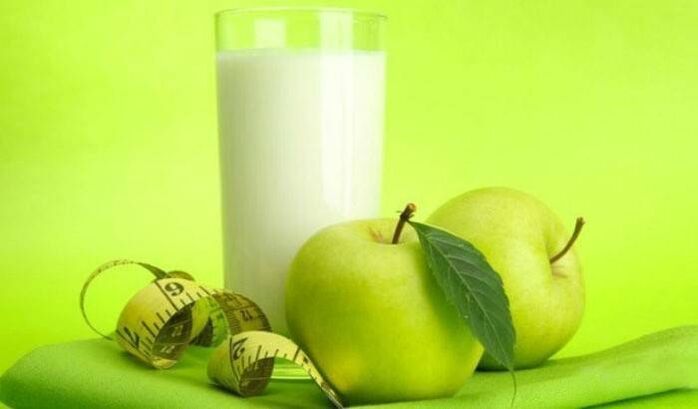 Kefír a jablká na chudnutie